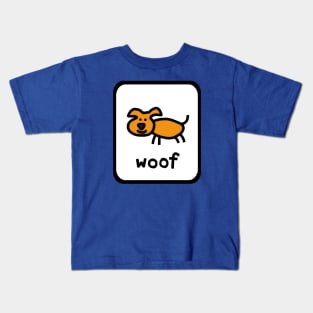 Self Portrait of Puppy Dog Woof Sign Kids T-Shirt